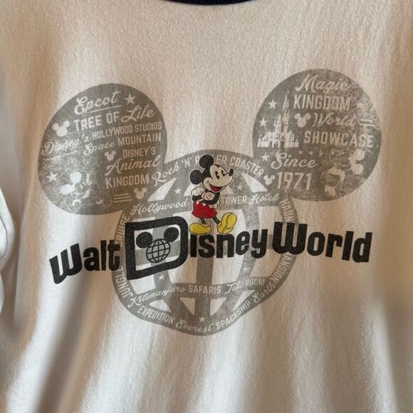 Mickey Disney Ringer Tee Mens L Retro Park Style Disneycore - Picture 15 of 15